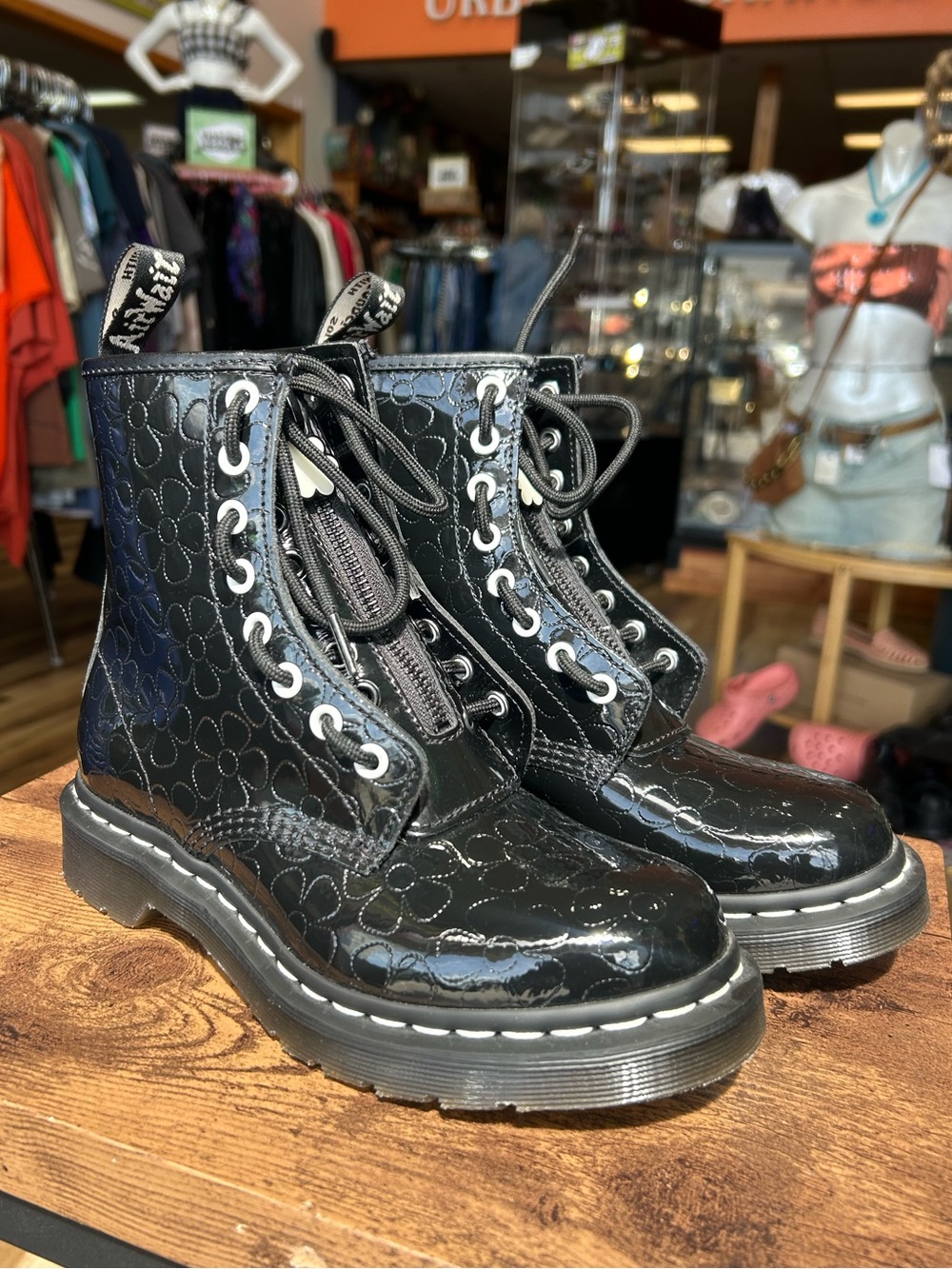 Dr.Martens Women's “1460 Jungle” Fashion Boot Floral Embossed